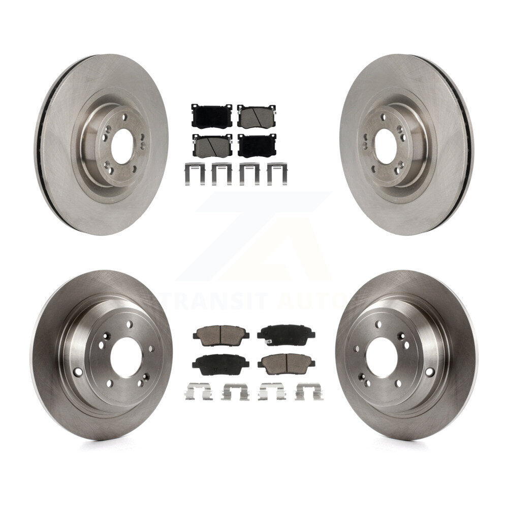Disc Brake Rotors And Ceramic Pads Front Rear Kit For Hyundai Genesis G80 5.0L