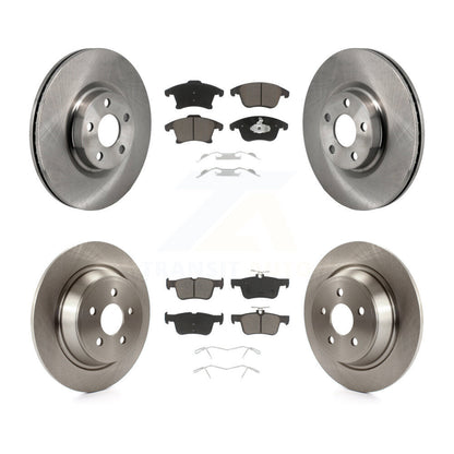 Disc Brake Rotors And Ceramic Pads Front Rear Kit For 2017-2020 Lincoln MKZ 2.0L