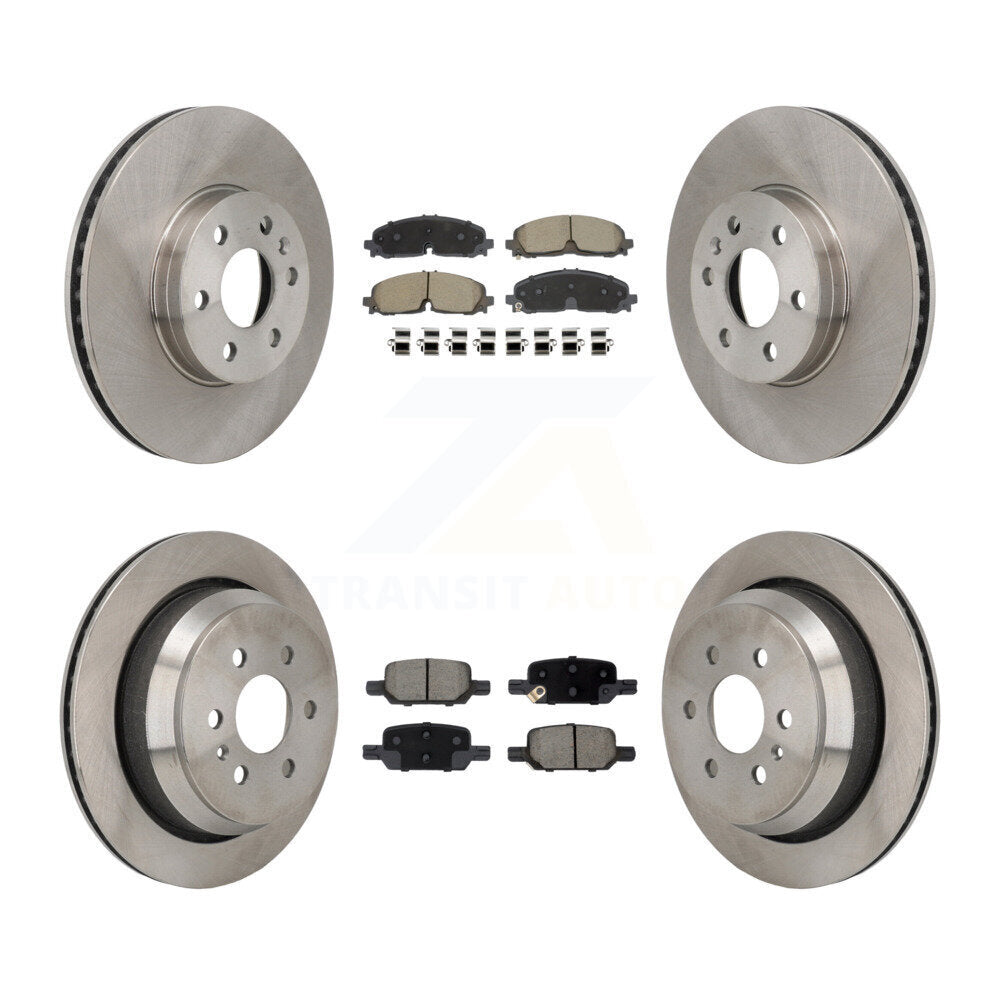 Disc Brake Rotors & Ceramic Pad Front Rear Kit For Chevrolet Colorado GMC Canyon