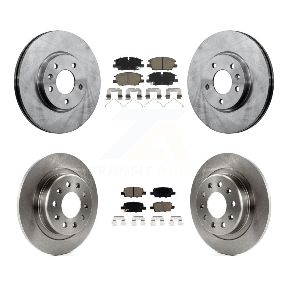 Disc Brake Rotors And Ceramic Pads Front Rear Kit For Chevrolet Malibu