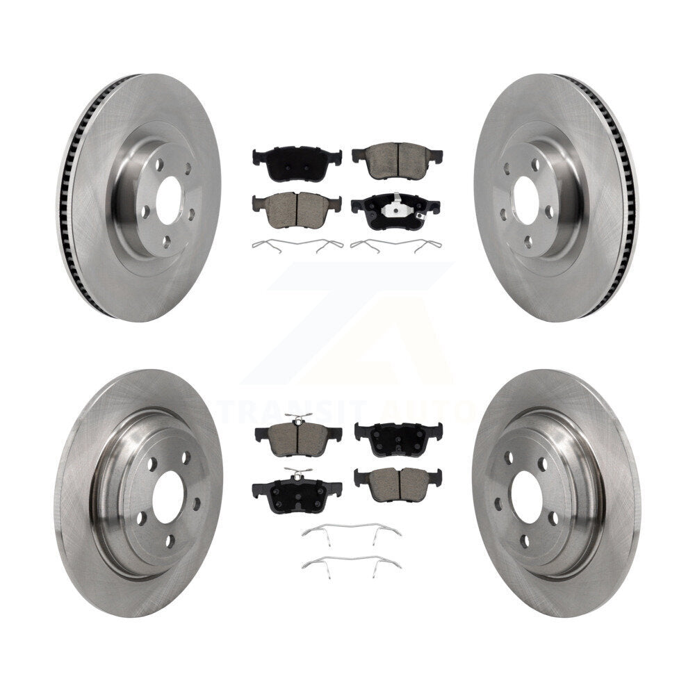 Disc Brake Rotors And Ceramic Pads Front Rear Kit For 2022-2023 Ford Maverick