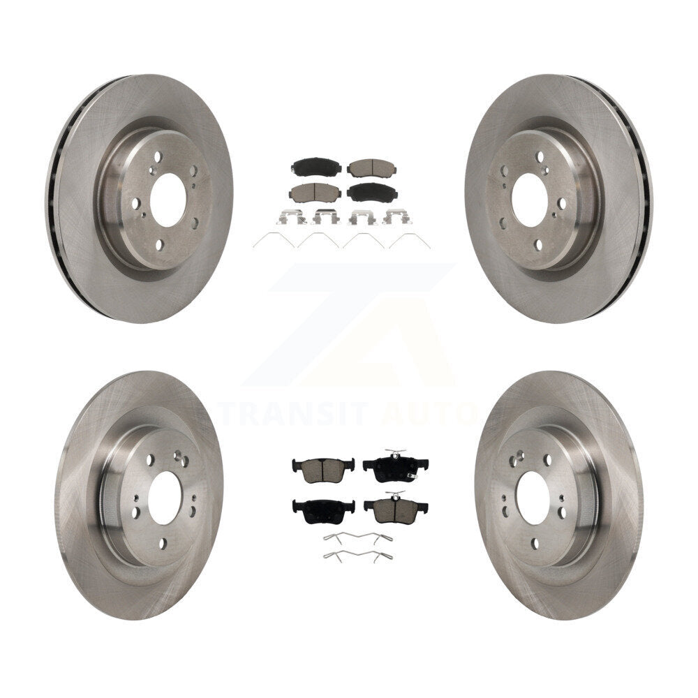Disc Brake Rotors And Ceramic Pads Front Rear Kit For 2021-2023 Acura TLX 2.0L