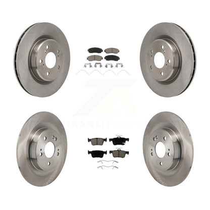 Disc Brake Rotors And Ceramic Pads Front Rear Kit For 2021-2023 Acura TLX 2.0L