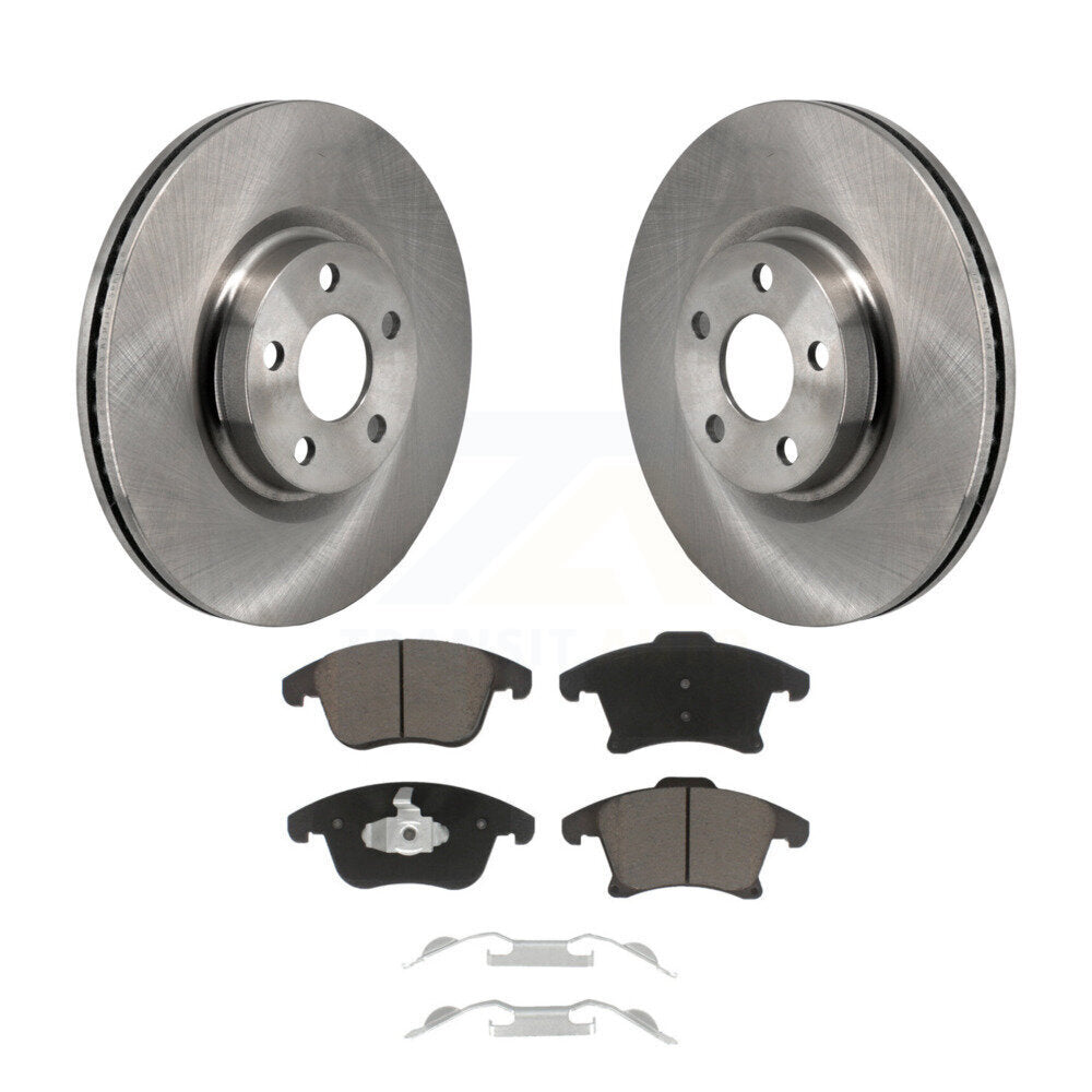 Disc Brake Rotors And Ceramic Pads Front Kit For 2017-2020 Lincoln MKZ 2.0L