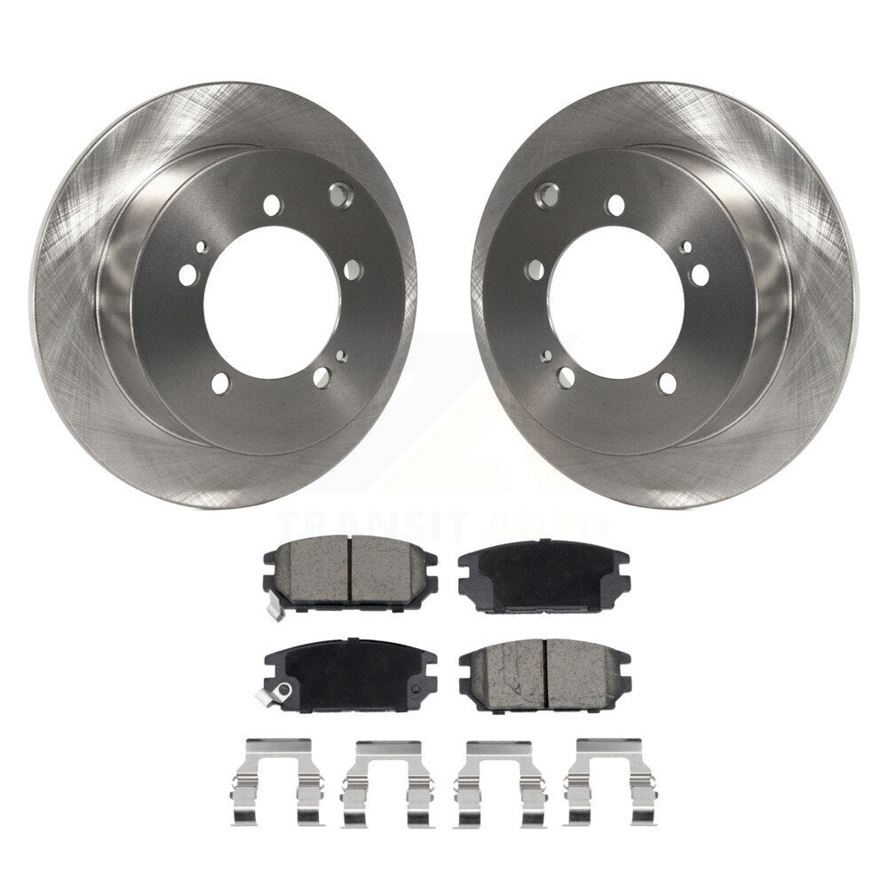 Disc Brake Rotors And Ceramic Pads Rear Kit For 1995 Mitsubishi Eclipse AWD