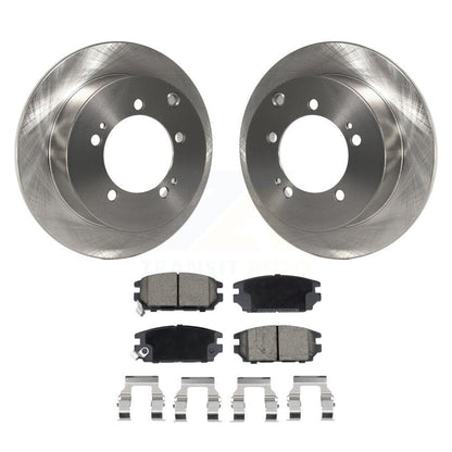 Disc Brake Rotors And Ceramic Pads Rear Kit For 1995 Mitsubishi Eclipse AWD