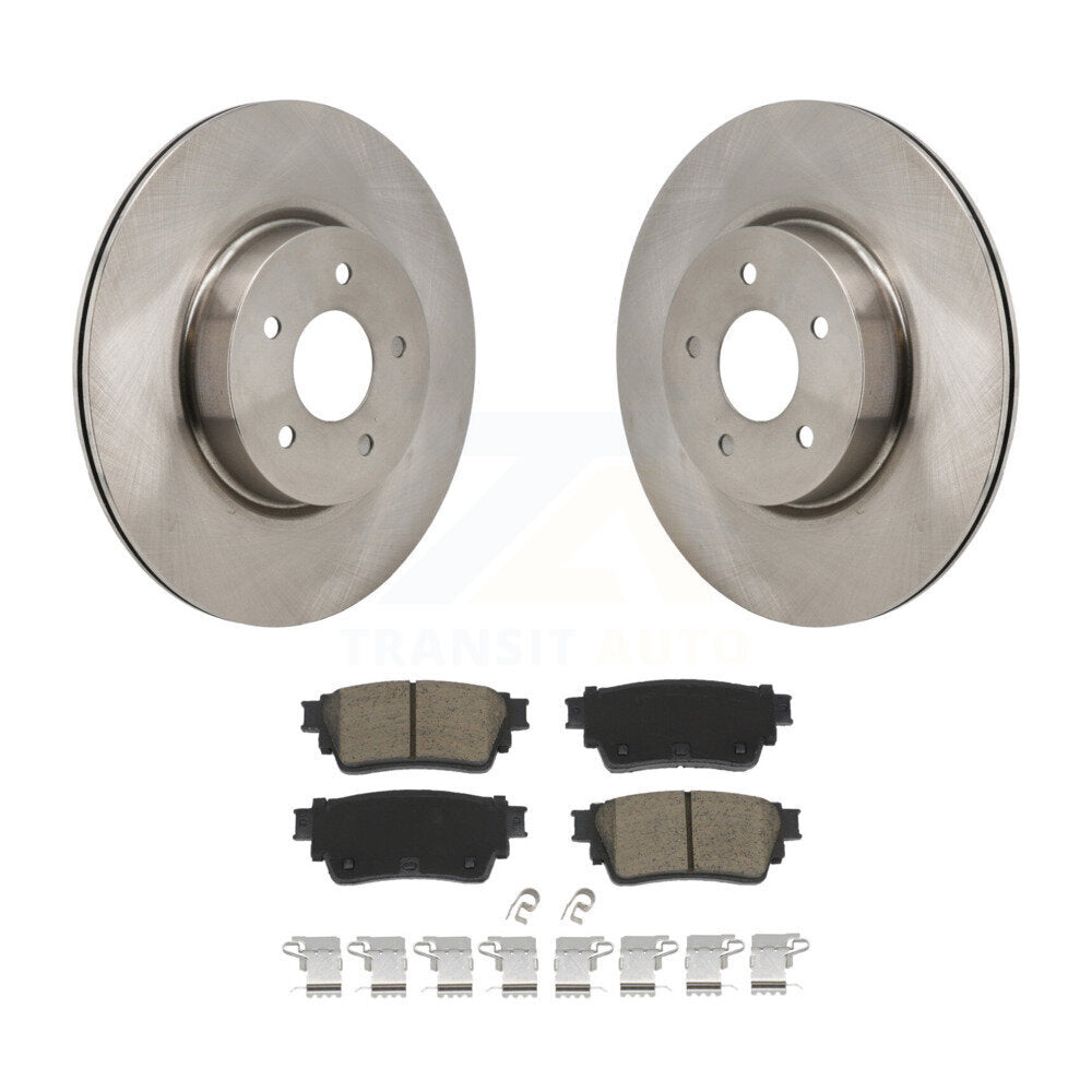 Brake Rotor Ceramic Pad Rear Kit For Mitsubishi Outlander Nissan Pathfinder QX60