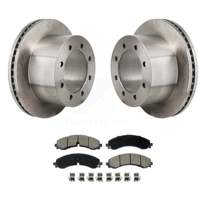 Disc Brake Rotor Ceramic Pad Rear Kit For GMC Sierra 3500 HD Chevrolet Silverado