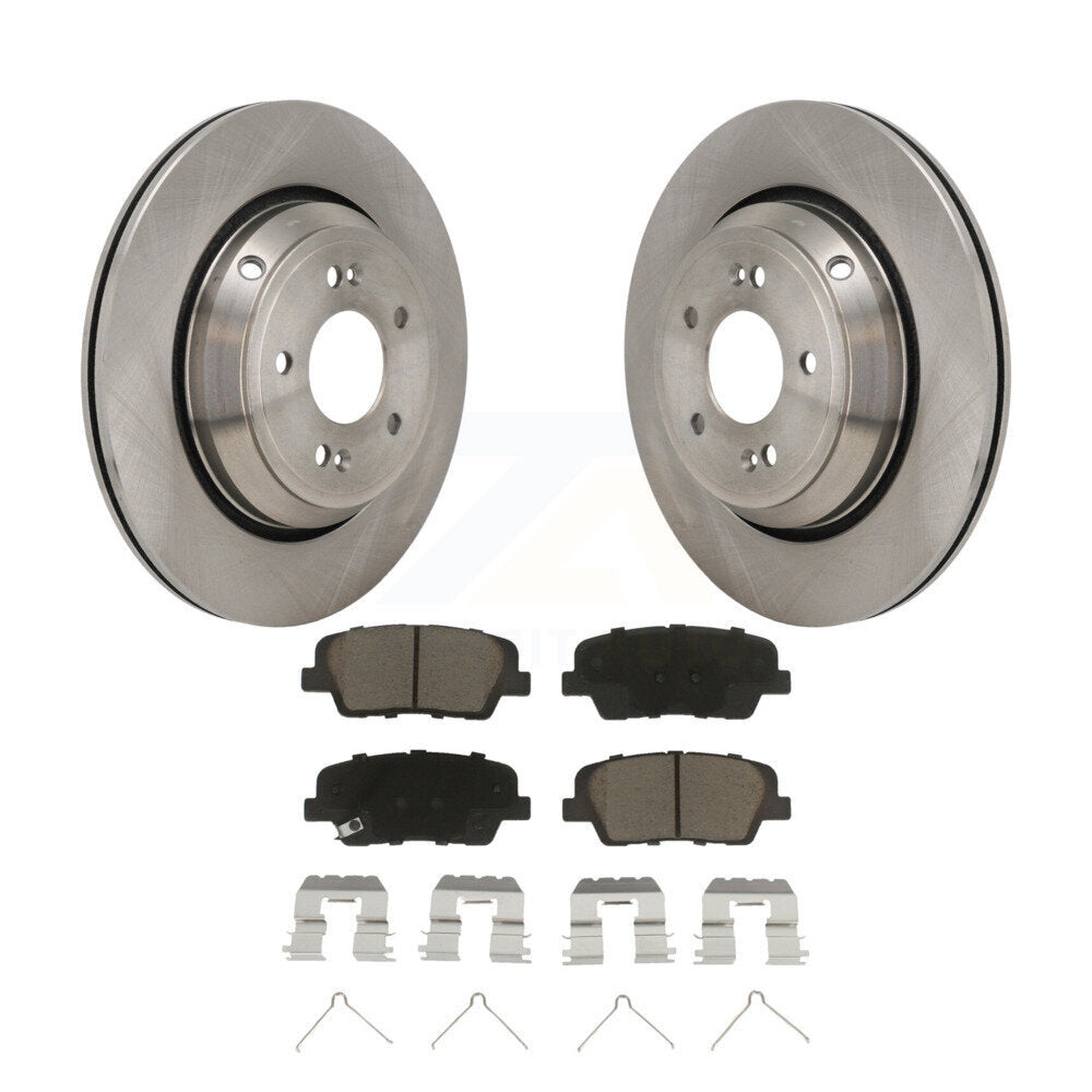 Disc Brake Rotors And Ceramic Pads Rear Kit For Genesis G70 Kia Stinger G80
