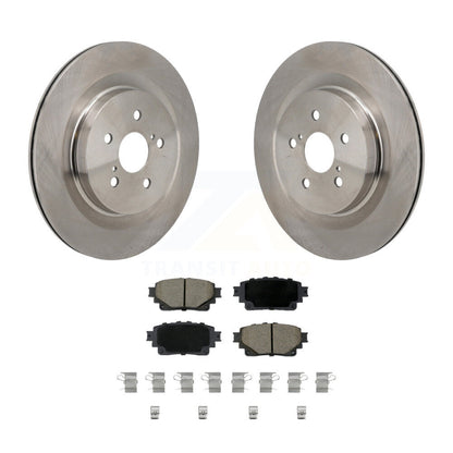 Brake Rotor Ceramic Pad Rear Kit For Toyota Highlander Lexus RX350 RX350h RX500h