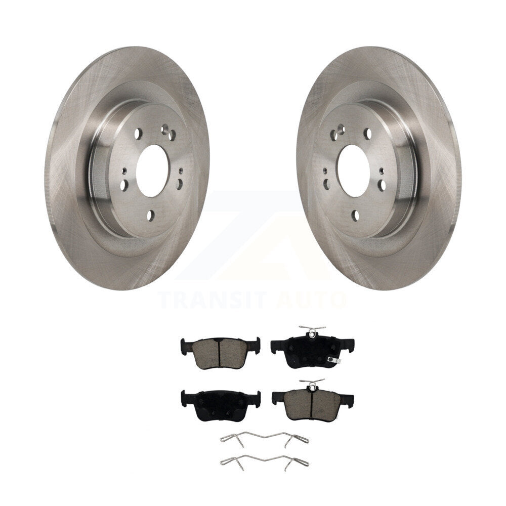 Disc Brake Rotors And Ceramic Pads Rear Kit For 2021-2023 Acura TLX