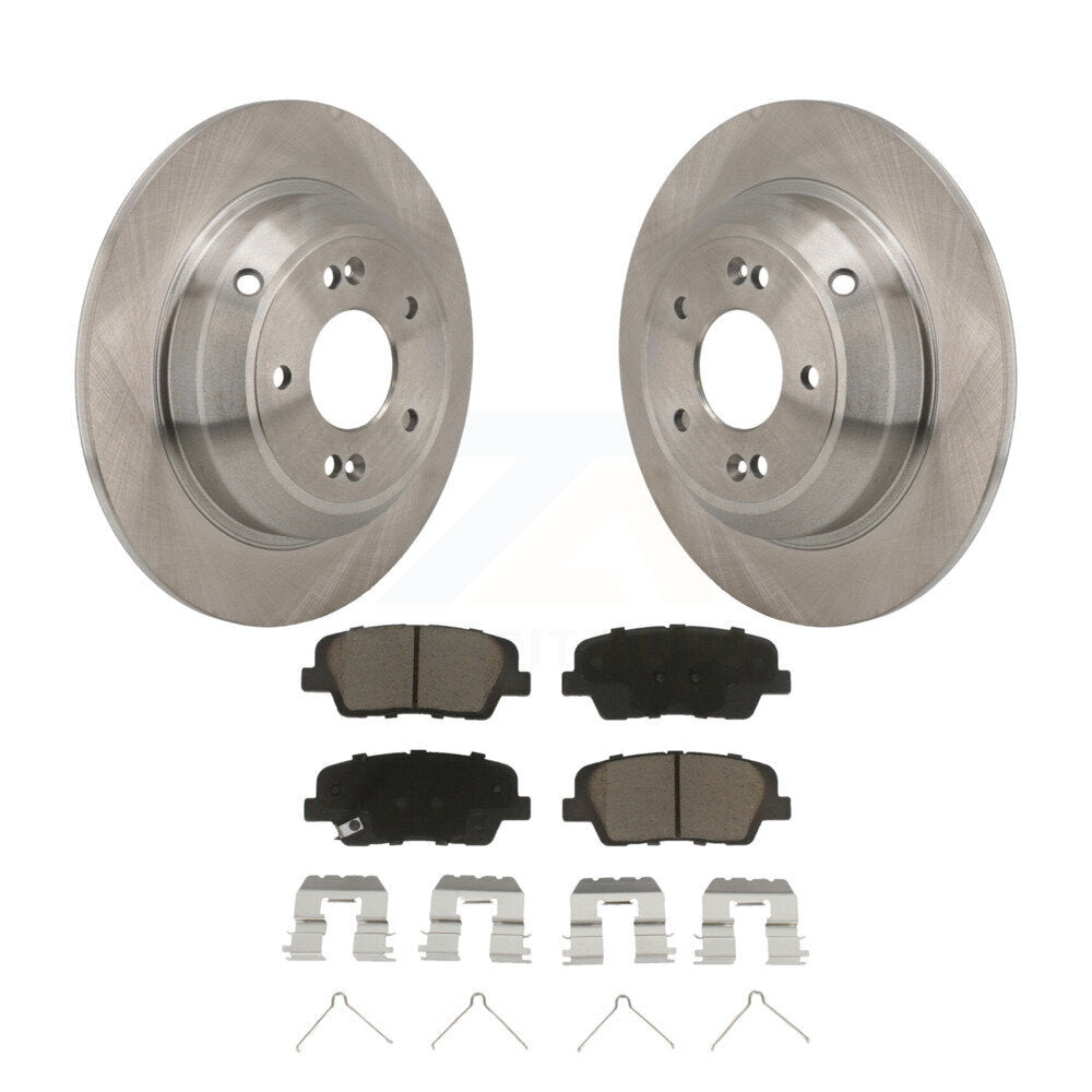 Disc Brake Rotors And Ceramic Pads Rear Kit For Genesis G70 Kia Stinger