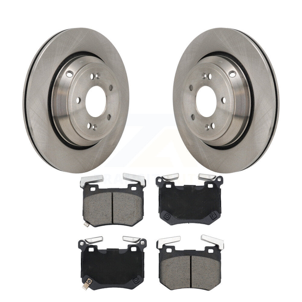 Disc Brake Rotors And Ceramic Pads Rear Kit For Genesis G70 Kia Stinger 3.3L