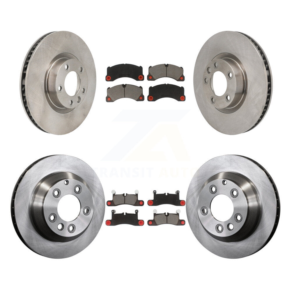 Disc Brake Rotor Ceramic Pad Front Rear Kit (6Pc) For Volkswagen Touareg Porsche