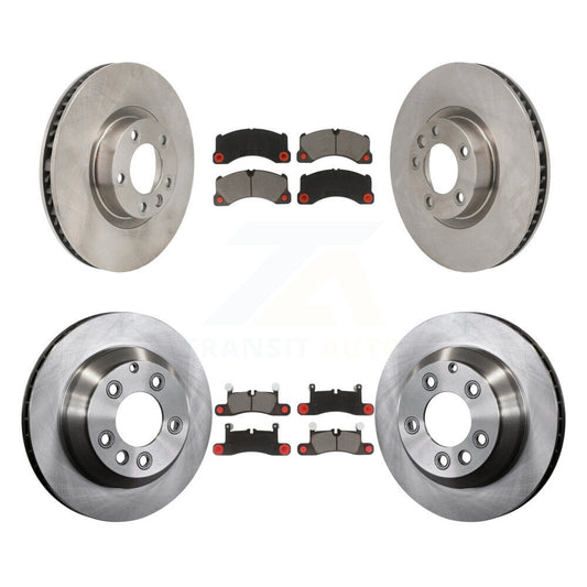 Disc Brake Rotor Ceramic Pad Front Rear Kit (6Pc) For Volkswagen Touareg Porsche
