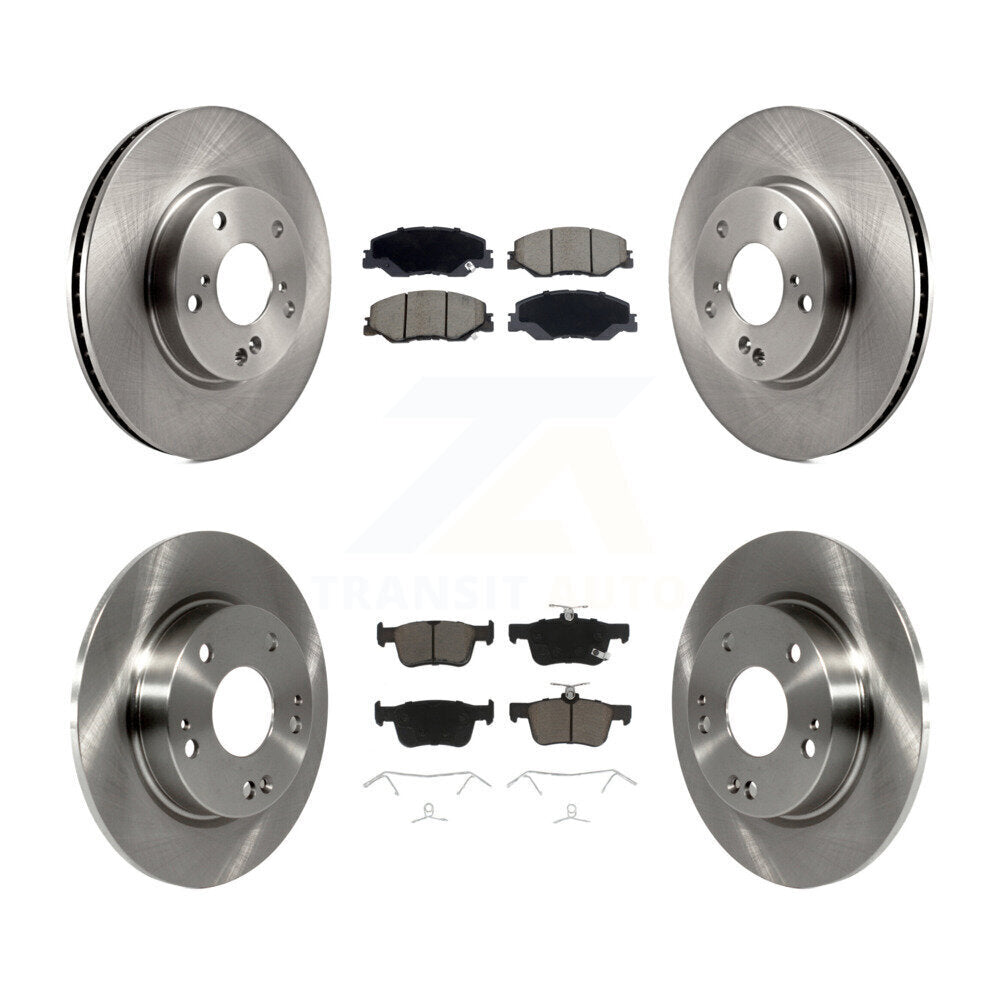 Disc Brake Rotors And Ceramic Pads Front Rear Kit For Honda Civic