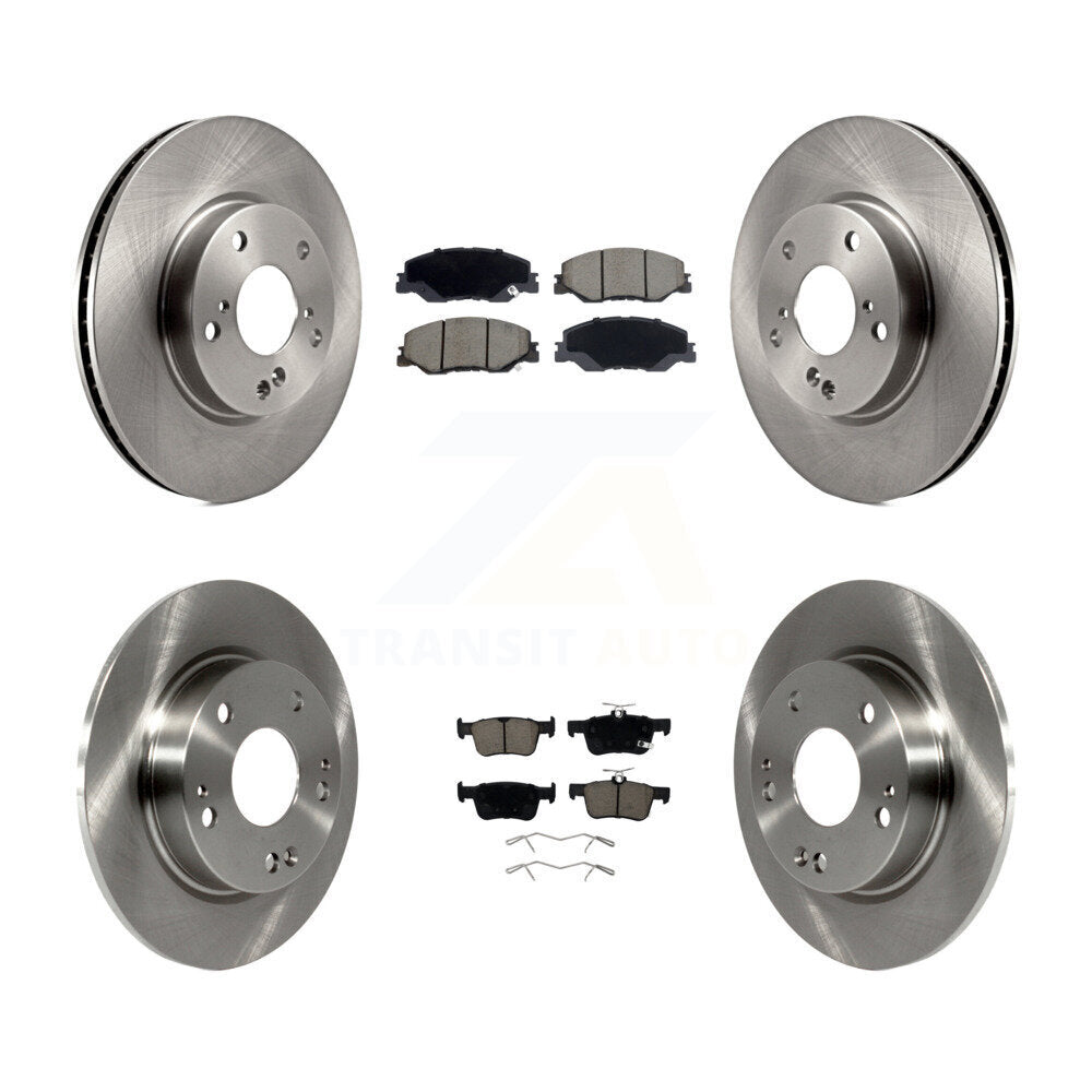 Disc Brake Rotors And Ceramic Pads Front Rear Kit For 2019-2022 Honda Insight