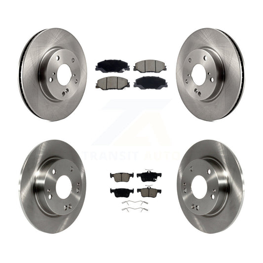 Disc Brake Rotors And Ceramic Pads Front Rear Kit For 2019-2022 Honda Insight