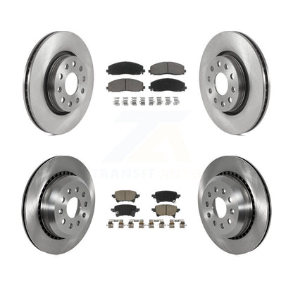 Disc Brake Rotors And Ceramic Pads Front Rear Kit For 2020-2023 Jeep Gladiator