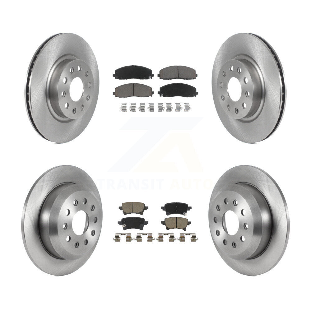 Disc Brake Rotors And Ceramic Pads Front Rear Kit For Jeep Wrangler