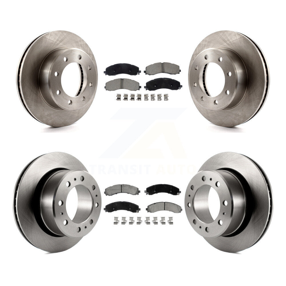Brake Rotors Ceramic Pad Front Rear Kit For 20-21 Ram 3500 With Dual Wheels