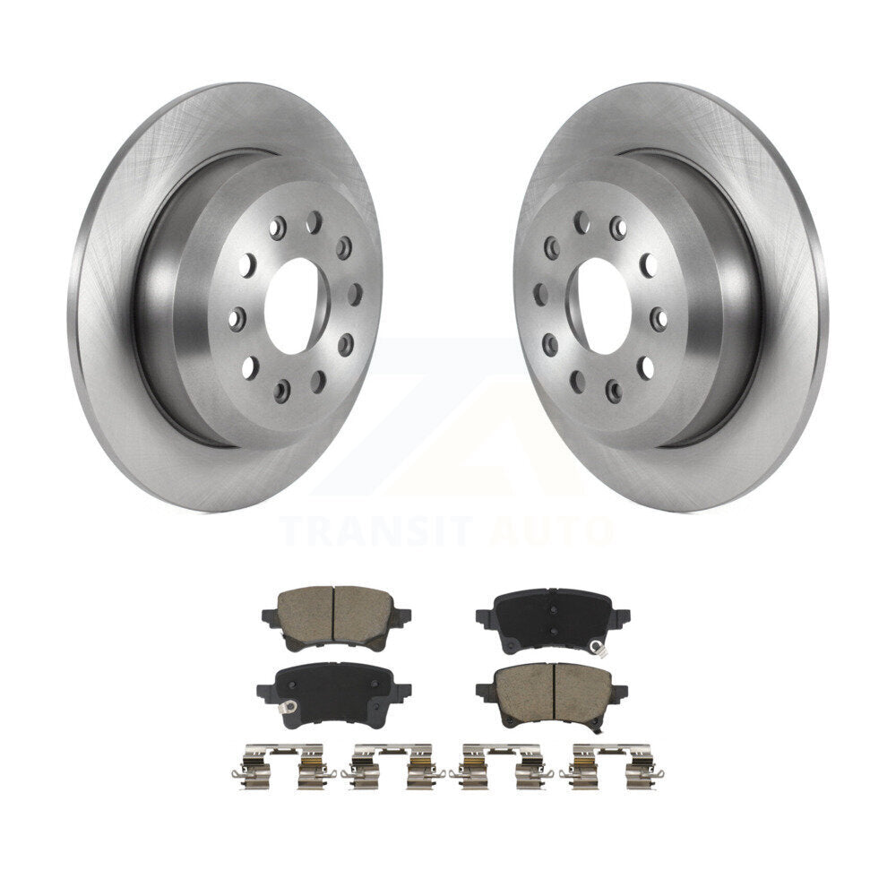 Disc Brake Rotors And Ceramic Pads Rear Kit For Jeep Wrangler