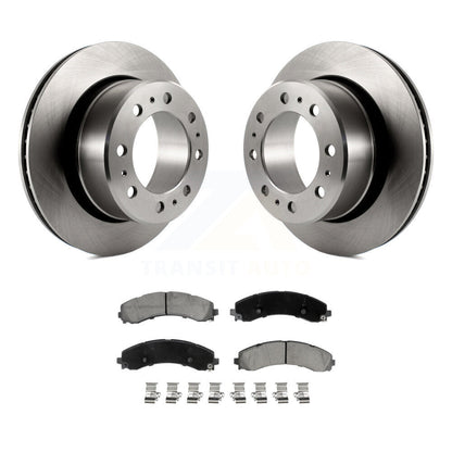 Brake Rotors & Ceramic Pad Rear Kit For 2020-2021 Ram 3500 With Dual Wheels