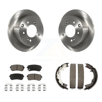 Disc Rotors Ceramic Pads And Parking Shoes Rear Kit For 2010-2013 Kia Forte Koup