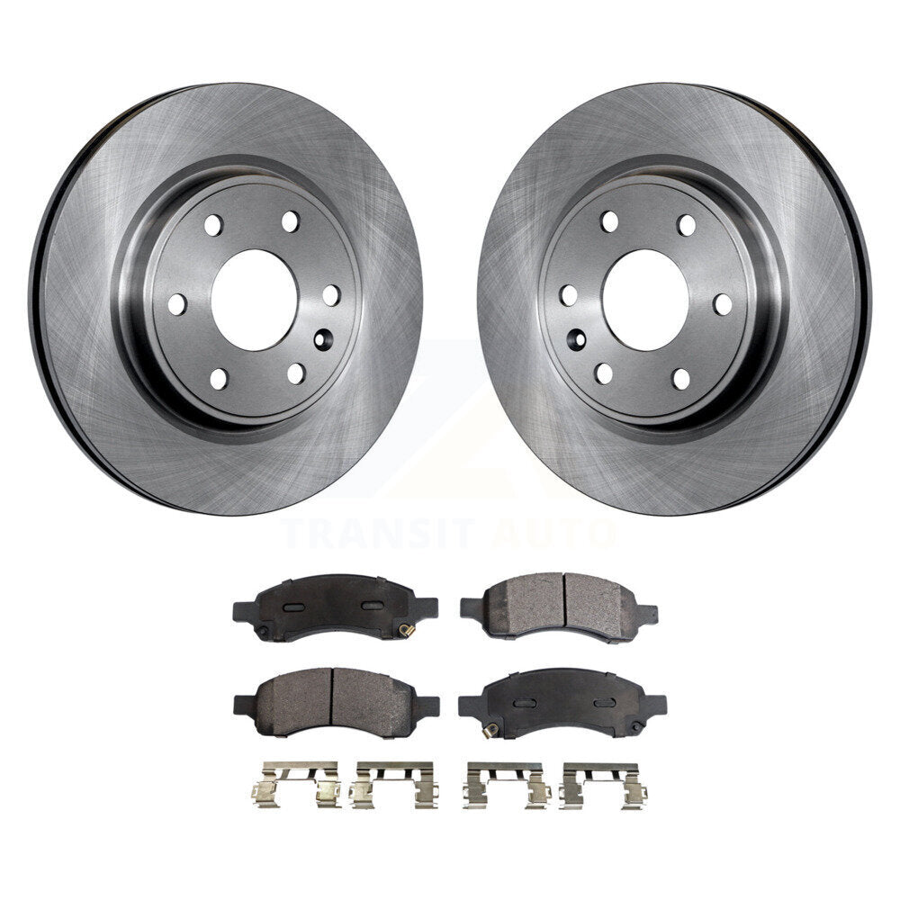 Brake Rotor & Semi-Metallic Pad Front Kit For GMC Acadia Buick Enclave Chevrolet
