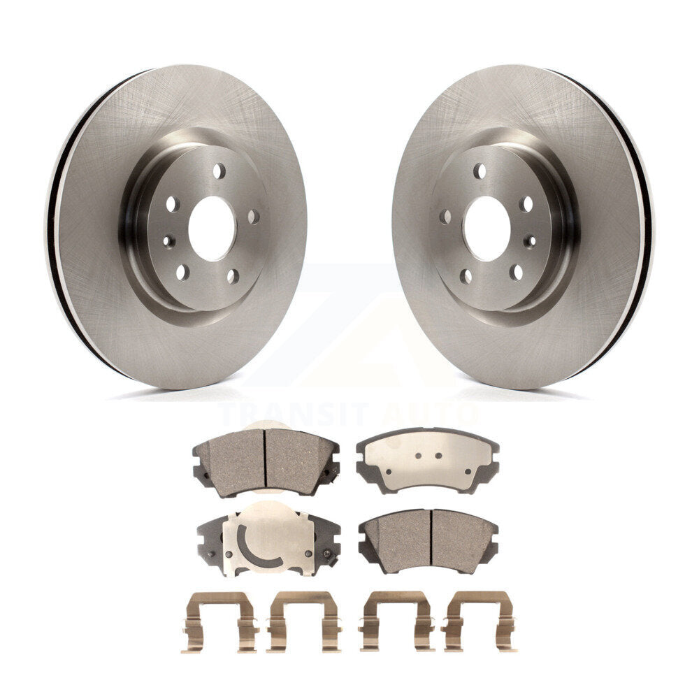 Disc Brake Rotor And Semi-Metallic Pad Front Kit For 2011-2017 Chevrolet Caprice