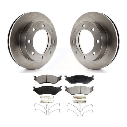 Brake Rotor And Semi-Metallic Pad Front Kit For 1999 Ford F-450 Super Duty F-550