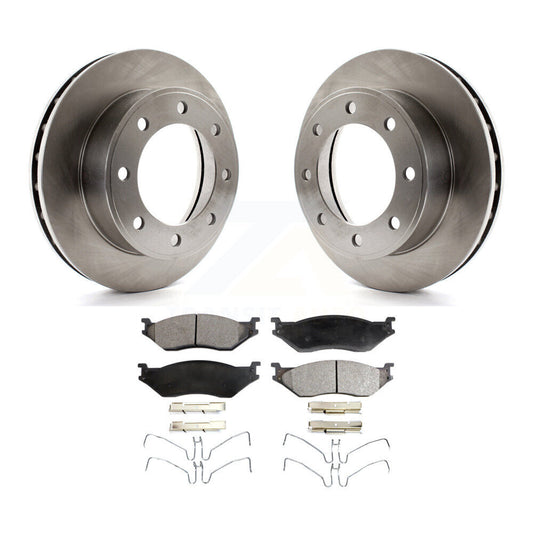Brake Rotor And Semi-Metallic Pad Front Kit For 1999 Ford F-450 Super Duty F-550