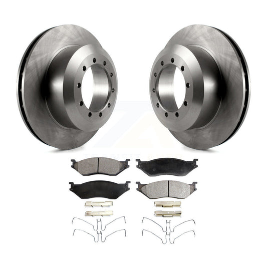 Brake Rotor And Semi-Metallic Pad Front Kit For Ford F-53 Motorhome Chassis F-59