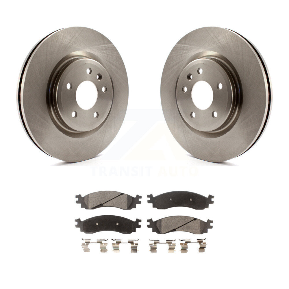 Disc Brake Rotors And Semi-Metallic Pads Front Kit For 2010-2012 Ford Taurus SHO