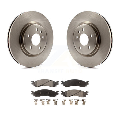 Disc Brake Rotors And Semi-Metallic Pads Front Kit For 2010-2012 Ford Taurus SHO