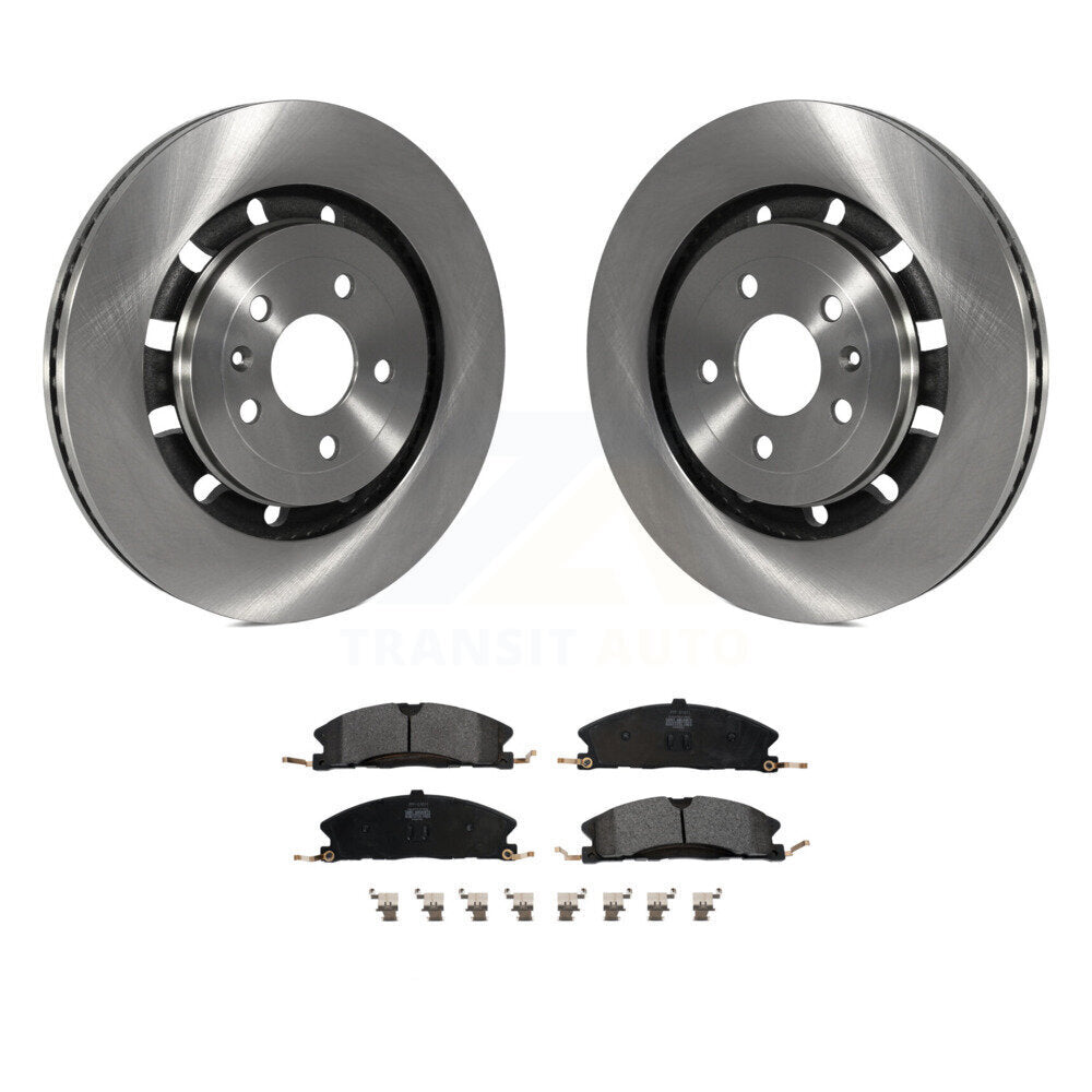 Brake Rotor Semi-Metallic Pad Front Kit For Ford Explorer Flex Taurus Police MKT