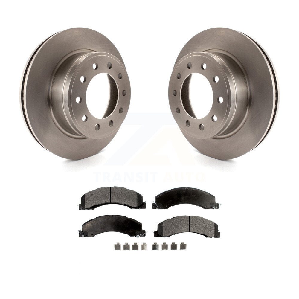Brake Rotor & Semi-Metallic Pad Front Kit For Ram Dodge Sterling Truck 4500 5500