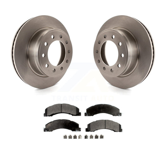 Brake Rotor & Semi-Metallic Pad Front Kit For Ram Dodge Sterling Truck 4500 5500