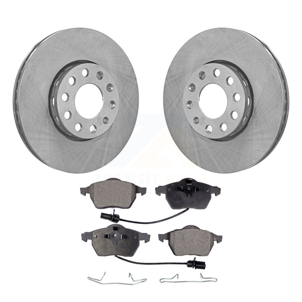 Brake Rotor Semi-Metallic Pad Front Kit For Audi A4 Quattro Volkswagen Passat A6