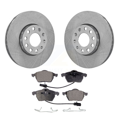 Brake Rotor Semi-Metallic Pad Front Kit For Audi A4 Quattro Volkswagen Passat A6
