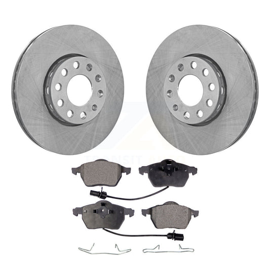 Brake Rotor Semi-Metallic Pad Front Kit For Audi A4 Quattro Volkswagen Passat A6