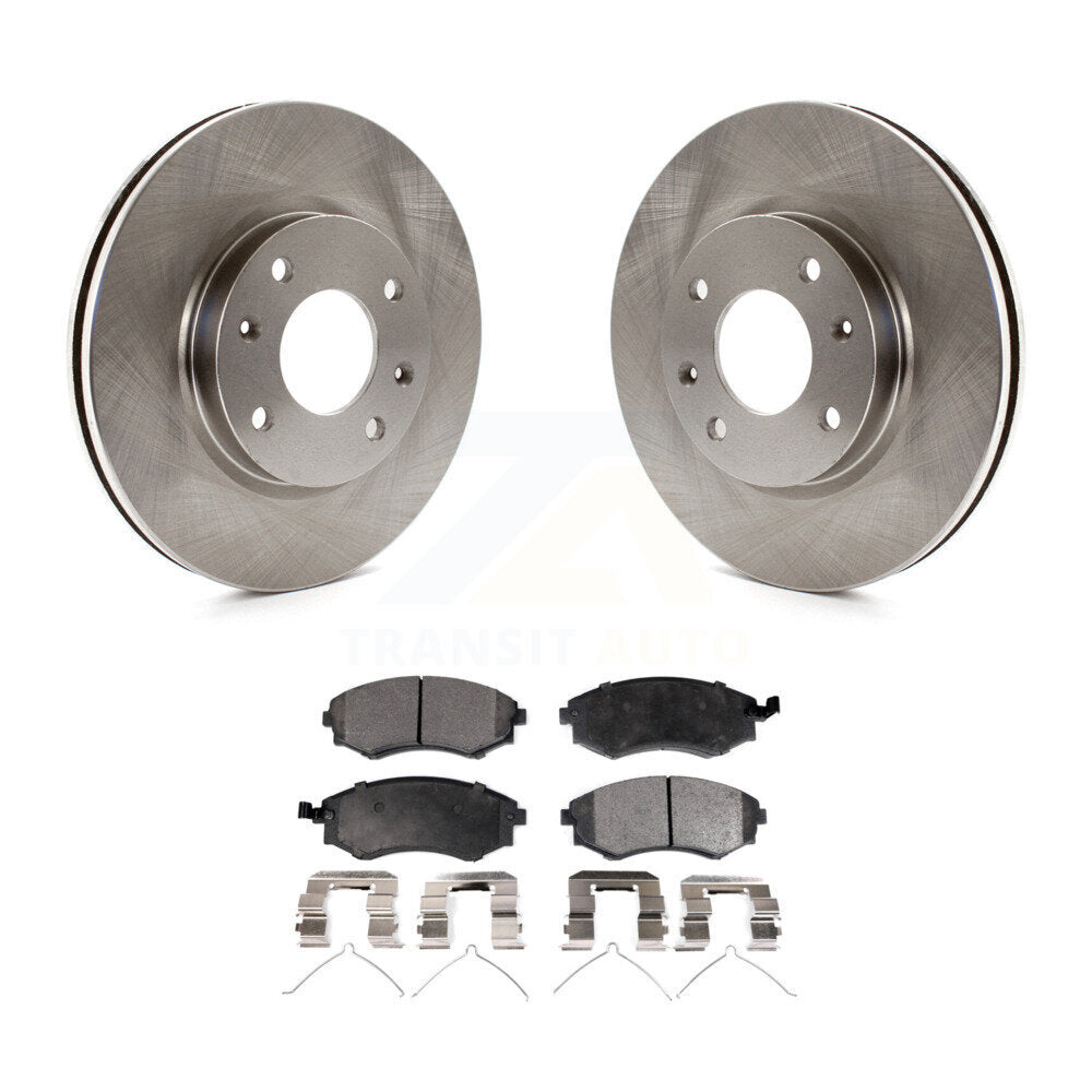 Brake Rotor & Semi-Metallic Pad Front Kit For Hyundai Sonata Kia Optima Magentis