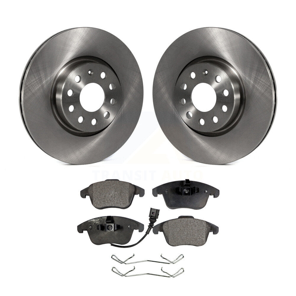 Brake Rotor And Semi-Metallic Pad Front Kit For Volkswagen Tiguan Passat Audi Q3