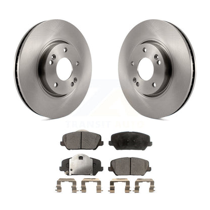 Disc Brake Rotors And Semi-Metallic Pads Front Kit For Kia Forte Forte5 Koup
