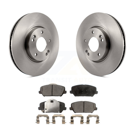 Disc Brake Rotors And Semi-Metallic Pads Front Kit For Kia Forte Forte5 Koup