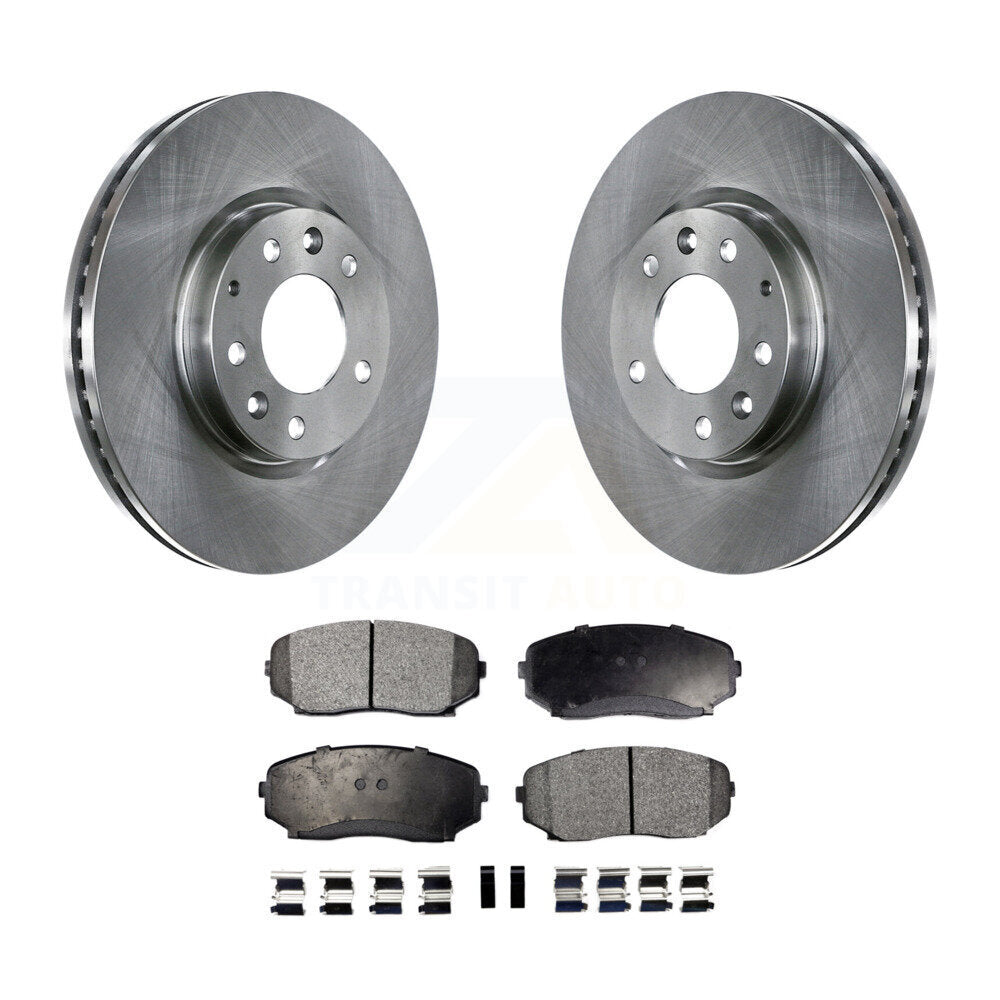 Brake Rotor And Semi-Metallic Pad Front Kit For Mazda CX-7 Ford Edge Lincoln MKX