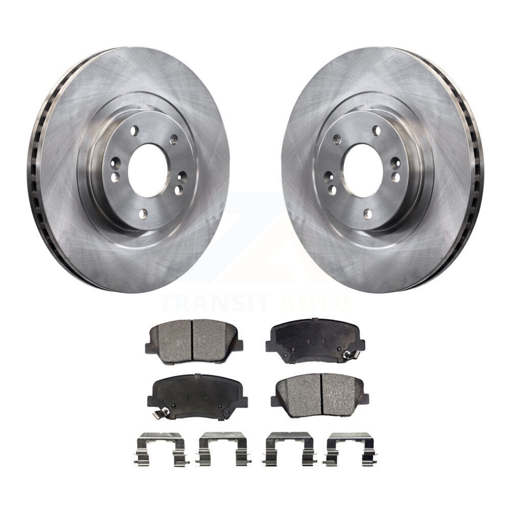 Brake Rotor & Semi-Metallic Pad Front Kit For Hyundai Santa Fe Sport Kia Sorento