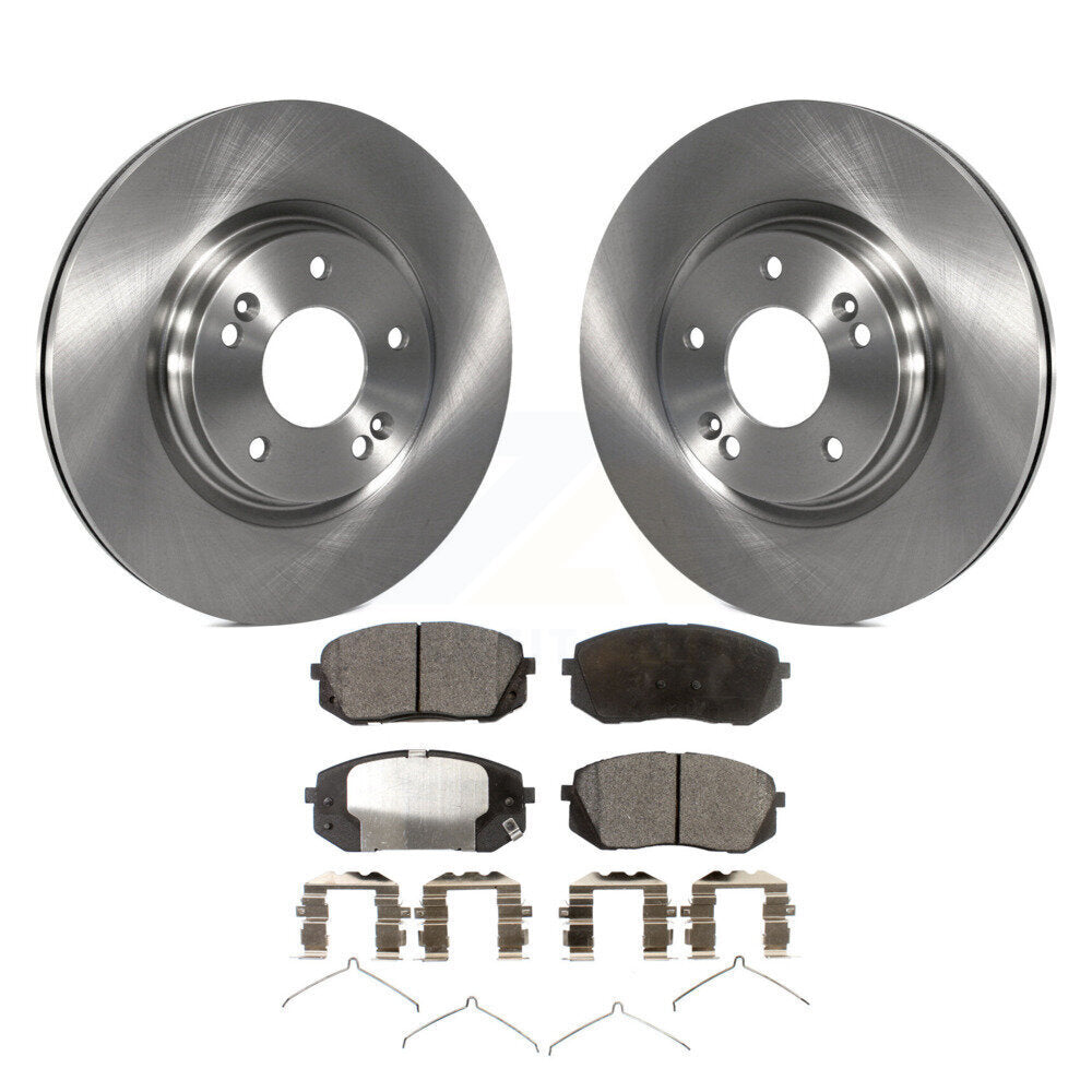 Brake Rotors Semi-Metallic Pad Front Kit For Hyundai Sonata Kona Electric Kia EV