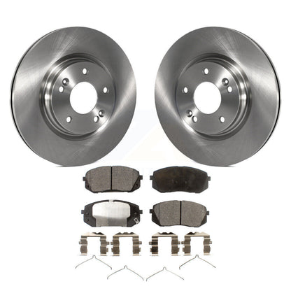 Brake Rotors Semi-Metallic Pad Front Kit For Hyundai Sonata Kona Electric Kia EV