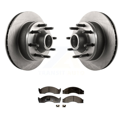 Disc Brake Rotor Semi-Metallic Pad Front Kit For Ford E-450 Econoline Super Duty